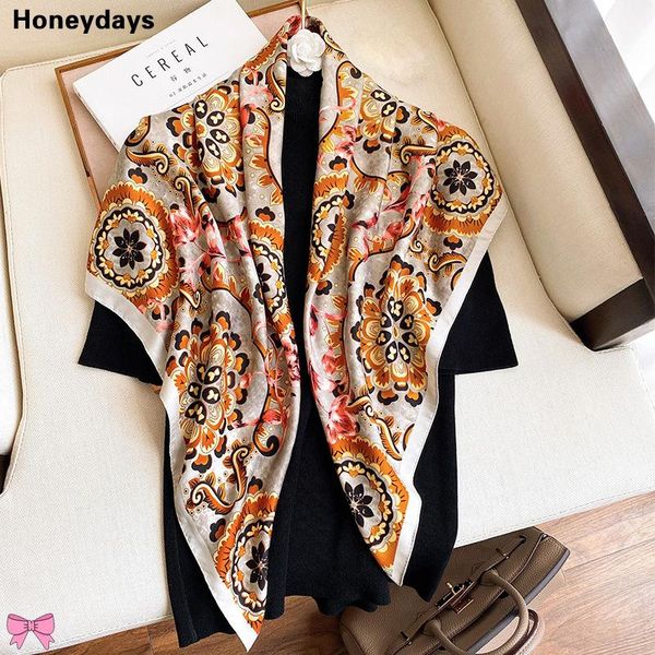 scarves original 90 large square scarf retro flower quality silk shawl luxury office lady small scarfs tied bag holiday gift, Blue;gray
scarves original 90 large square scarf retro flower quality silk shawl luxury office lady small scarfs tied bag holiday gift, Blue;gray
