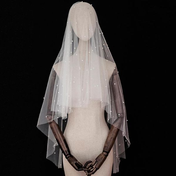 bridal veils pearls wedding tulle one layer veil elegant cut edge party without comb, Black
bridal veils pearls wedding tulle one layer veil elegant cut edge party without comb, Black
