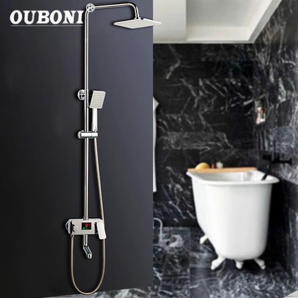 ouboni chrome rainfall shower faucet set shower mixer tap tub mixers temperature digital display head faucets set
ouboni chrome rainfall shower faucet set shower mixer tap tub mixers temperature digital display head faucets set