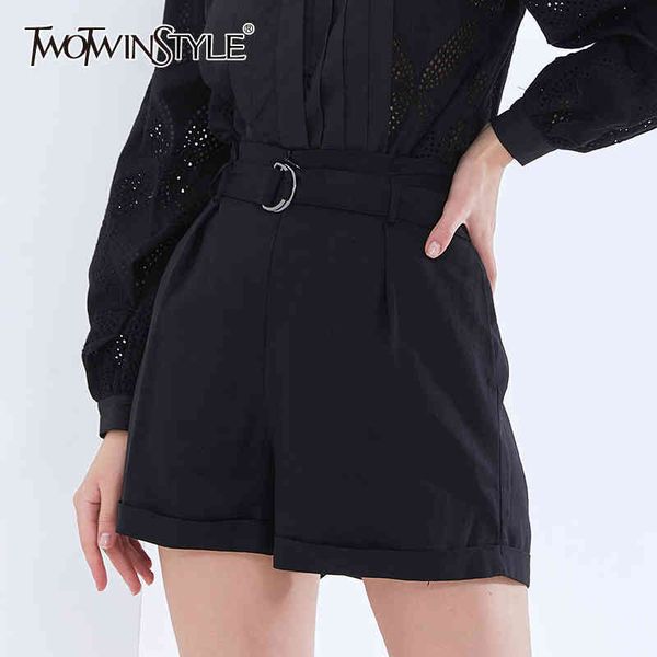 black wide leg short for women high waist sashes minimalist casual shorts female summer fashion new clothing style 210428, White;black
black wide leg short for women high waist sashes minimalist casual shorts female summer fashion new clothing style 210428, White;black