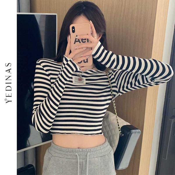 yedinas striped long sleeve t shirt women korean style slim crop spring harajuku t-shirt e girl streetwear cropped 210527, White
yedinas striped long sleeve t shirt women korean style slim crop spring harajuku t-shirt e girl streetwear cropped 210527, White
