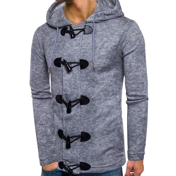 men jacket personality horn buckle thickened cardigan jackets hooded coat casual fashion solid color men's, Black;brown
men jacket personality horn buckle thickened cardigan jackets hooded coat casual fashion solid color men's, Black;brown