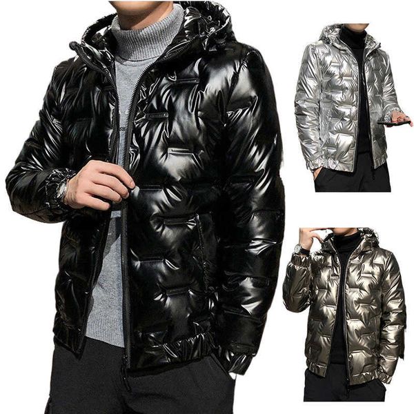 men's winter cloak, korean coat, thick and bright, hooded, black white duck down coat
men's winter cloak, korean coat, thick and bright, hooded, black white duck down coat