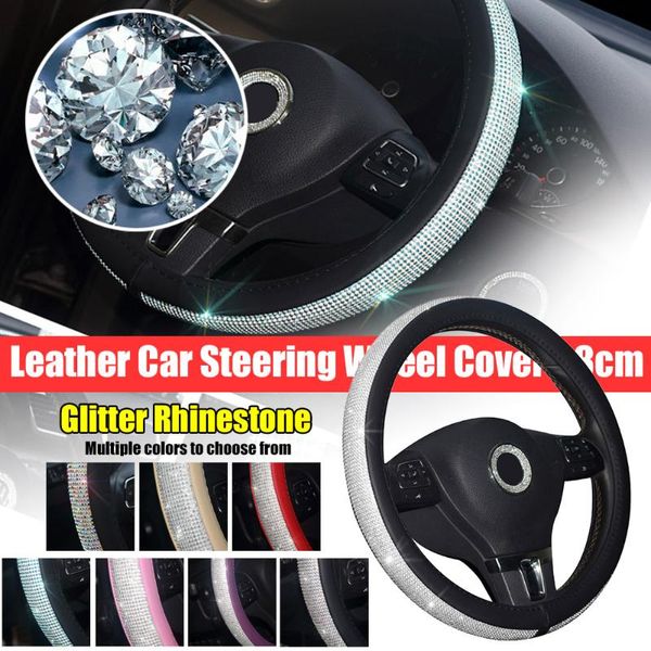 steering wheel covers leather car cover 38cm glitter rhinestone for girl lady fashion auto accessories
steering wheel covers leather car cover 38cm glitter rhinestone for girl lady fashion auto accessories