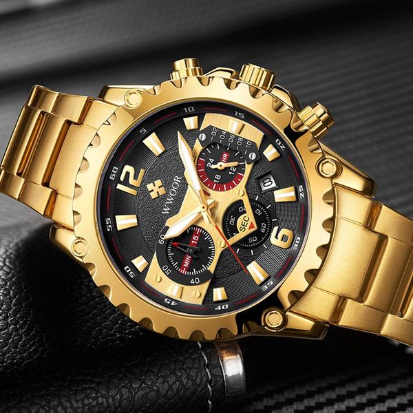 wristwatches wwoor men quartz watch 2021 gold black watches mens military waterproof wrist man sport chronograph clock, Slivery;brown
wristwatches wwoor men quartz watch 2021 gold black watches mens military waterproof wrist man sport chronograph clock, Slivery;brown