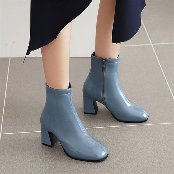 boots autumn woman ankle square toe female shoes zipper women comfortable high heels, Black
boots autumn woman ankle square toe female shoes zipper women comfortable high heels, Black