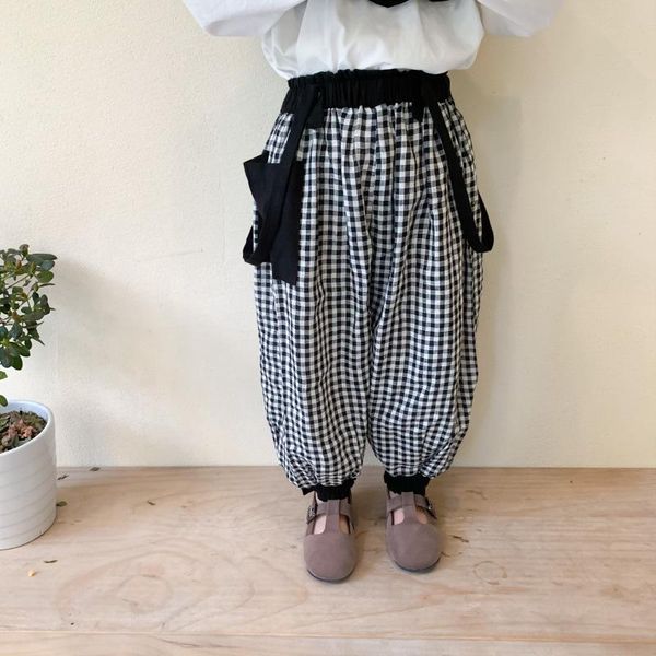 trousers spring and autumn arrival girl's pants fashion loose plaid korean style cotton with belt for cute, Blue
trousers spring and autumn arrival girl's pants fashion loose plaid korean style cotton with belt for cute, Blue