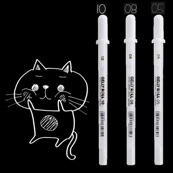 gel pens sakura gelly roll pen white color 0.5mm 0.8mm 1.0mm high light marke black cardboard art painting line
gel pens sakura gelly roll pen white color 0.5mm 0.8mm 1.0mm high light marke black cardboard art painting line