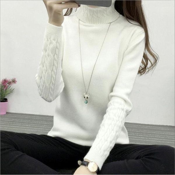 acrylic autumn winter knitted womens sweaters pullovers turtleneck long sleeve solid color slim elastic sweater, White;black
acrylic autumn winter knitted womens sweaters pullovers turtleneck long sleeve solid color slim elastic sweater, White;black