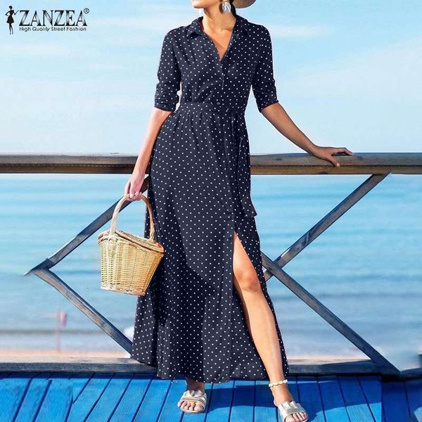dresses plus size women's polka dot sundress 2021 fashion printed maxi dress casual beach shirt vestidos female lapel robe 5xl, Black;gray
dresses plus size women's polka dot sundress 2021 fashion printed maxi dress casual beach shirt vestidos female lapel robe 5xl, Black;gray