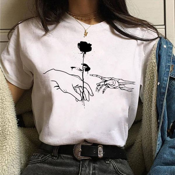 michelangelo david hands print womens t shirts aesthetic harajuku ulzzang tee clothes 90s summer graphic top, White 
michelangelo david hands print womens t shirts aesthetic harajuku ulzzang tee clothes 90s summer graphic top, White