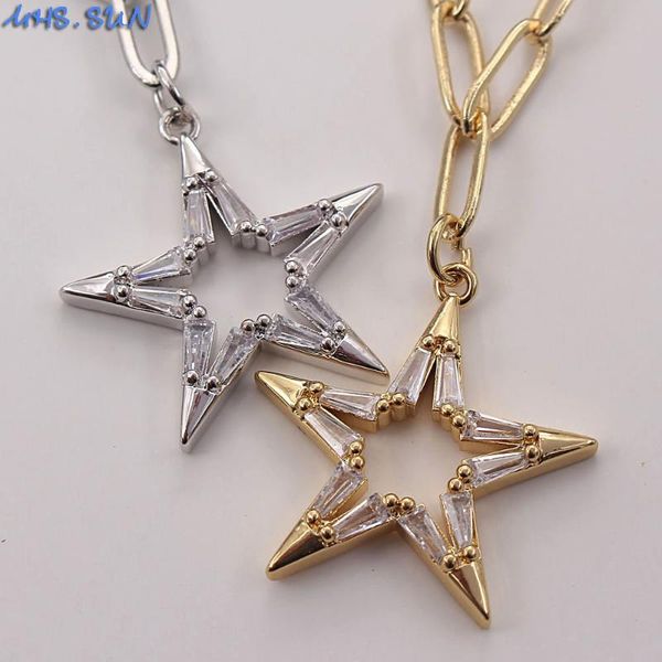 mhs.sun est women cubic zircon jewelry gold/silver color star design pendant necklace chunky chain party gift 1pc necklaces
mhs.sun est women cubic zircon jewelry gold/silver color star design pendant necklace chunky chain party gift 1pc necklaces