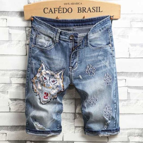 men's shorts light blue denim summer slim fit jeans for good quality stretch casual short embroidery stxu, White;black
men's shorts light blue denim summer slim fit jeans for good quality stretch casual short embroidery stxu, White;black