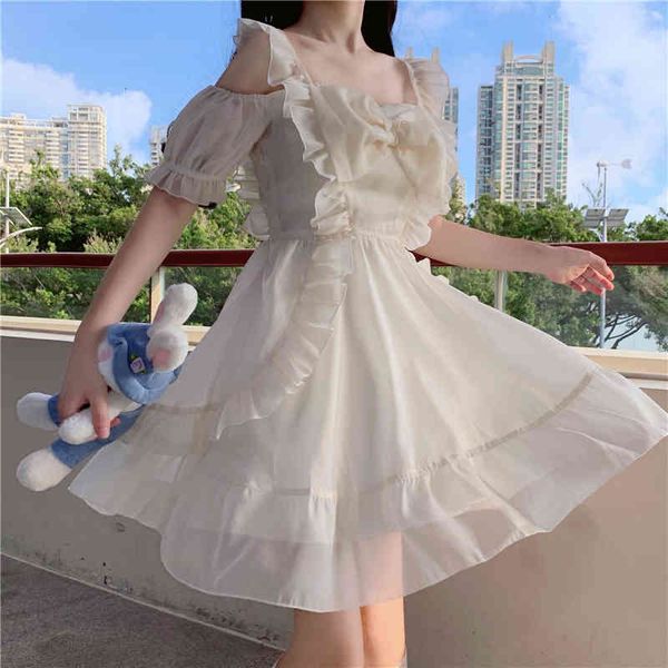 dress girl dress big open bow ruffles princess high waist sweet women's dresses, Black;gray
dress girl dress big open bow ruffles princess high waist sweet women's dresses, Black;gray