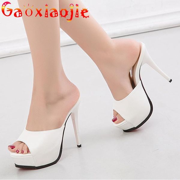 gaoxiaojie women slippers 2021 summer concise fish-mouth peep toe sandals comfortable fashion 12cm high heel model shoes, Black
gaoxiaojie women slippers 2021 summer concise fish-mouth peep toe sandals comfortable fashion 12cm high heel model shoes, Black