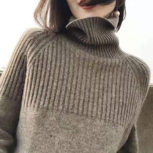 fashionable autumn winter casual solid color high neck pullover sweater women's oversized thin knit base thickening 210520, White;black
fashionable autumn winter casual solid color high neck pullover sweater women's oversized thin knit base thickening 210520, White;black