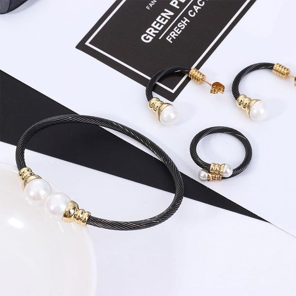 bangle luxury stainless steel bracelet for women wedding vintage crystal gold silver party bangles 2021trend jewelry, Black
bangle luxury stainless steel bracelet for women wedding vintage crystal gold silver party bangles 2021trend jewelry, Black