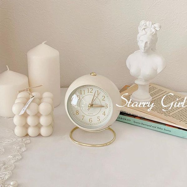 retro alarm clock student simple ins deskbedside round table with night light vintage home decoration desk & clocks
retro alarm clock student simple ins deskbedside round table with night light vintage home decoration desk & clocks