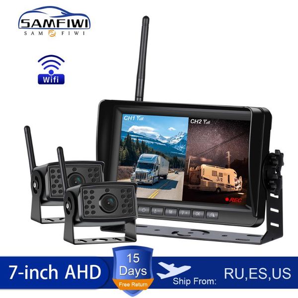 car video 2ch ahd wireless truck dvr monitor display screen 7" ir night vision reverse backup recorder wifi camera for bus rv
car video 2ch ahd wireless truck dvr monitor display screen 7" ir night vision reverse backup recorder wifi camera for bus rv