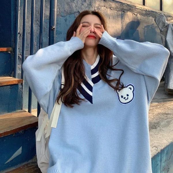 women's sweaters women winter solid o-neck casual wear pullovers sweater little bear knitwear sweet kawaii asymmetry female, White;black
women's sweaters women winter solid o-neck casual wear pullovers sweater little bear knitwear sweet kawaii asymmetry female, White;black