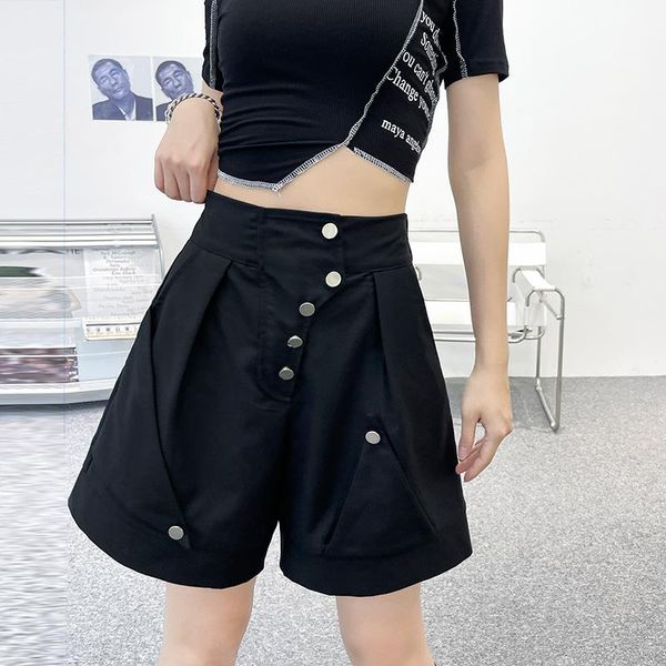 women's shorts japan casual women 2021 summer high waisted plus size slim black wide leg short pants streetwear hip hop punk gothic, White;black
women's shorts japan casual women 2021 summer high waisted plus size slim black wide leg short pants streetwear hip hop punk gothic, White;black