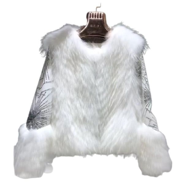 women's fur & faux real coat white raccoon dog jacket autumn winter women clothes 2021 korean vintage casaco feminino abrigos, Black
women's fur & faux real coat white raccoon dog jacket autumn winter women clothes 2021 korean vintage casaco feminino abrigos, Black