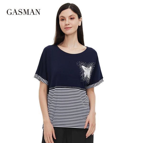plus size t-shirt gasman 2021 summer women's diamond fashion women stripe butterfly print short sleeve t-shirts 0289
plus size t-shirt gasman 2021 summer women's diamond fashion women stripe butterfly print short sleeve t-shirts 0289