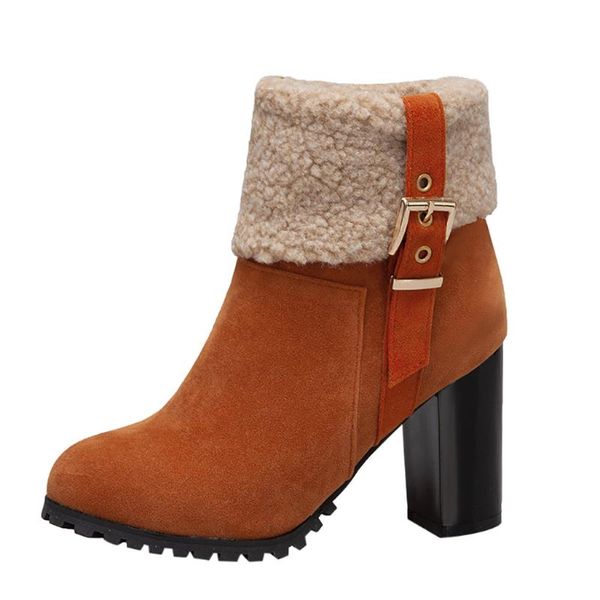 boots buckle strap women tide autumn and winter pure color chunky heels square heel bottom snow chaussures femme, Black
boots buckle strap women tide autumn and winter pure color chunky heels square heel bottom snow chaussures femme, Black