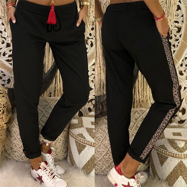 women's pants & capris spring autumn est trousers women fashion leopard print patchwork casual straight pencil high waist slim, Black;white
women's pants & capris spring autumn est trousers women fashion leopard print patchwork casual straight pencil high waist slim, Black;white