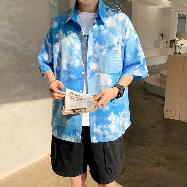 men's casual shirts us size 2021 harajuku loose small fresh shirt street wear thick half sleeve retro korean fashion, White;black
men's casual shirts us size 2021 harajuku loose small fresh shirt street wear thick half sleeve retro korean fashion, White;black