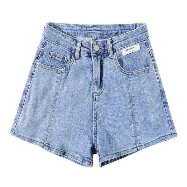 shorts korean denim women's 2021 summer high waist thin stretch pants loose hip wide leg, Blue
shorts korean denim women's 2021 summer high waist thin stretch pants loose hip wide leg, Blue