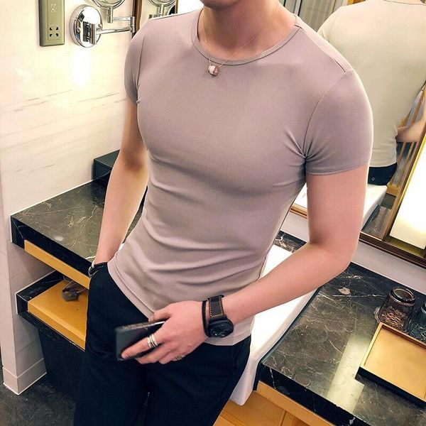men's t-shirts 2021 summer fashion slim round neck solid color short sleeve t-shirt for men, White;black
men's t-shirts 2021 summer fashion slim round neck solid color short sleeve t-shirt for men, White;black