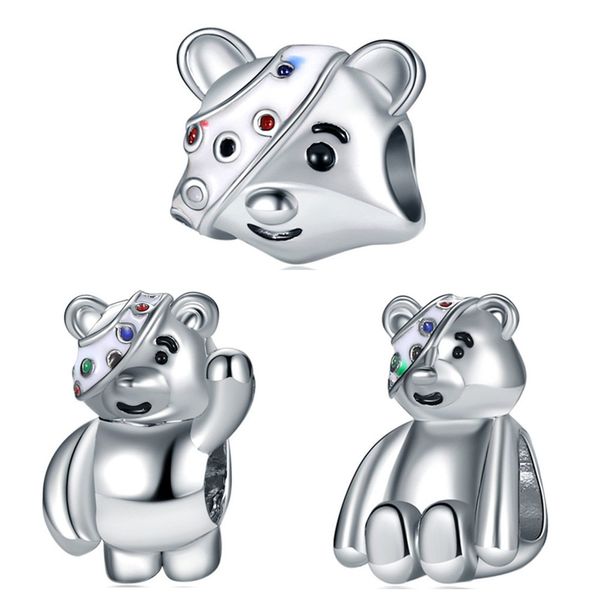 1pcs cute little bear pendant diy beads adapting to original pandora charm bracelet ladies jewelry making gifts, Silver
1pcs cute little bear pendant diy beads adapting to original pandora charm bracelet ladies jewelry making gifts, Silver