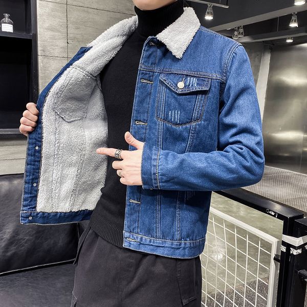 hoodies autumn winter men plus velvet thick denim lambswool jacket coat comfortable warm and casual handsome size 5xl, Black
hoodies autumn winter men plus velvet thick denim lambswool jacket coat comfortable warm and casual handsome size 5xl, Black