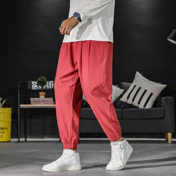 6 colors plus size men streetwear pants elastic waist men fashions linen harem pants ankle length solid color man clothing 5xl, Black
6 colors plus size men streetwear pants elastic waist men fashions linen harem pants ankle length solid color man clothing 5xl, Black