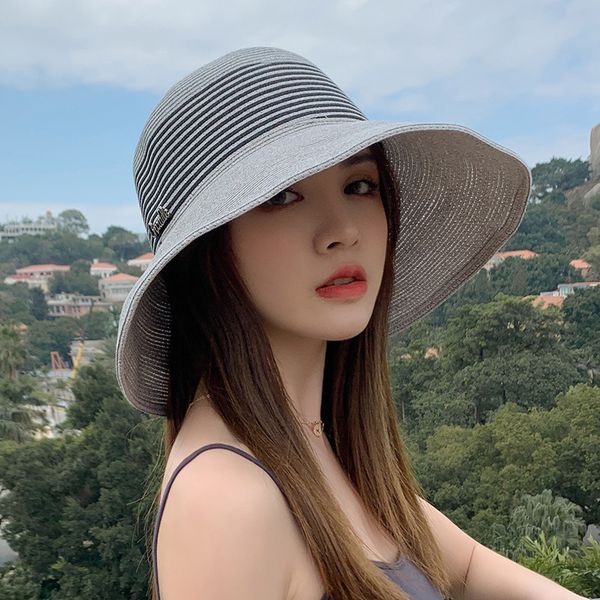 2021 summer hat women new fashion korean fisherman big brim to cover the face and sun dome beach straw hat, Blue;gray
2021 summer hat women new fashion korean fisherman big brim to cover the face and sun dome beach straw hat, Blue;gray