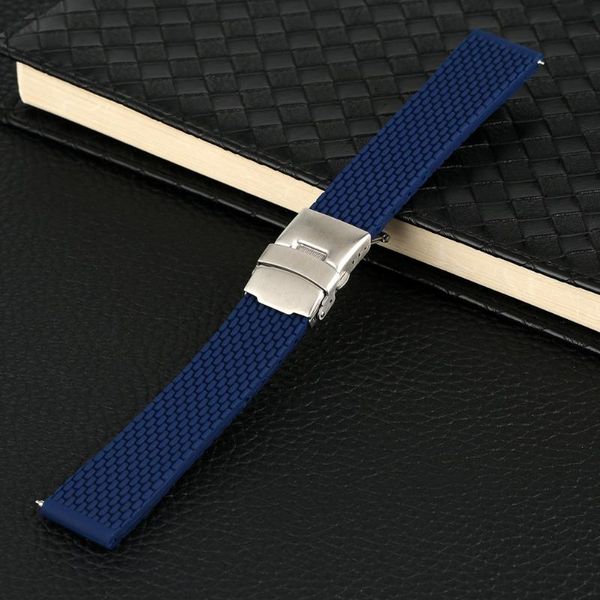 watch bands premium blue silicone strap 18/20/22/24mm replacement watches band safety waterproof wristwatch with folding clasp, Black;brown
watch bands premium blue silicone strap 18/20/22/24mm replacement watches band safety waterproof wristwatch with folding clasp, Black;brown