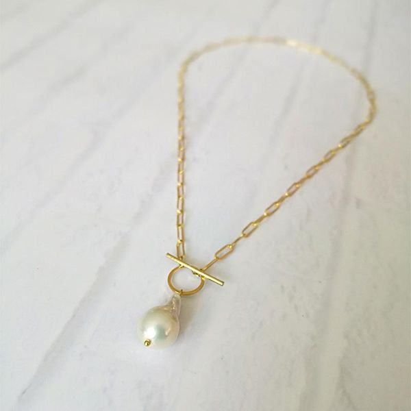 korean vintage natural pearl necklace link chain baroque necklaces minimalist fashion jewelry for women mg244 pendant, Silver
korean vintage natural pearl necklace link chain baroque necklaces minimalist fashion jewelry for women mg244 pendant, Silver