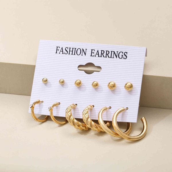 simple basic alloy stud set 6-piece creative card earrings and earrings set, Silver
simple basic alloy stud set 6-piece creative card earrings and earrings set, Silver
