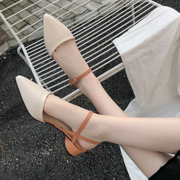 slippers women summer korean sandals pointed baotou style 2021 fashion round heel one word buckle comfortable sandalen, Black
slippers women summer korean sandals pointed baotou style 2021 fashion round heel one word buckle comfortable sandalen, Black