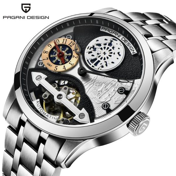 wristwatches pagani design men watches brand tourbillon mechanical waterproof stainless steel skeleton automatic watch voyager series, Slivery;brown
wristwatches pagani design men watches brand tourbillon mechanical waterproof stainless steel skeleton automatic watch voyager series, Slivery;brown