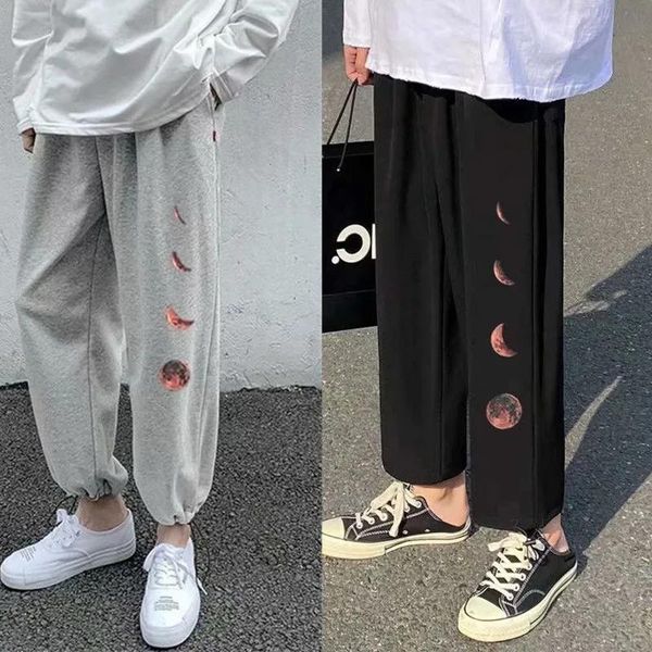 men's pants autumn loose tethered casual harajuku mens tie-foot stylish printing sports nine-point straight sweatpants, Black
men's pants autumn loose tethered casual harajuku mens tie-foot stylish printing sports nine-point straight sweatpants, Black