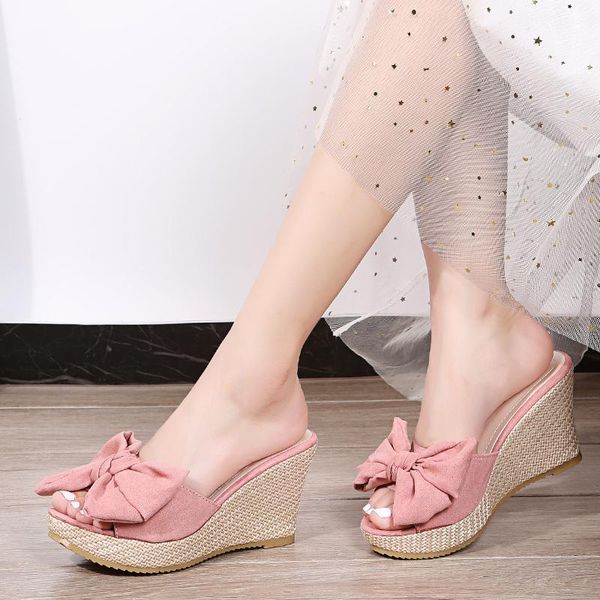 dress shoes summer women sandals flock bow-tied platform wedge heel peep toe solid height increasing casual leisure ladies female 2021, Black
dress shoes summer women sandals flock bow-tied platform wedge heel peep toe solid height increasing casual leisure ladies female 2021, Black