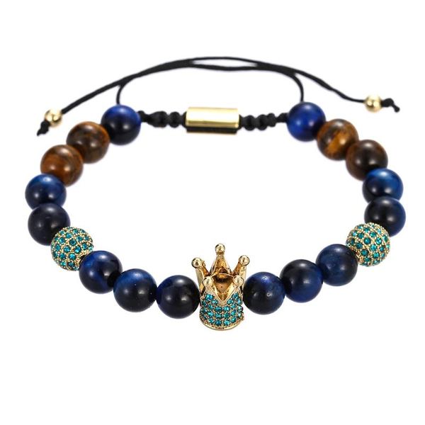beaded, strands adjustable size tiger eye stone beads bracelet men women armband crown pulseira mens jewelry pulseras bracelets homme bijoux, Black 
beaded, strands adjustable size tiger eye stone beads bracelet men women armband crown pulseira mens jewelry pulseras bracelets homme bijoux, Black