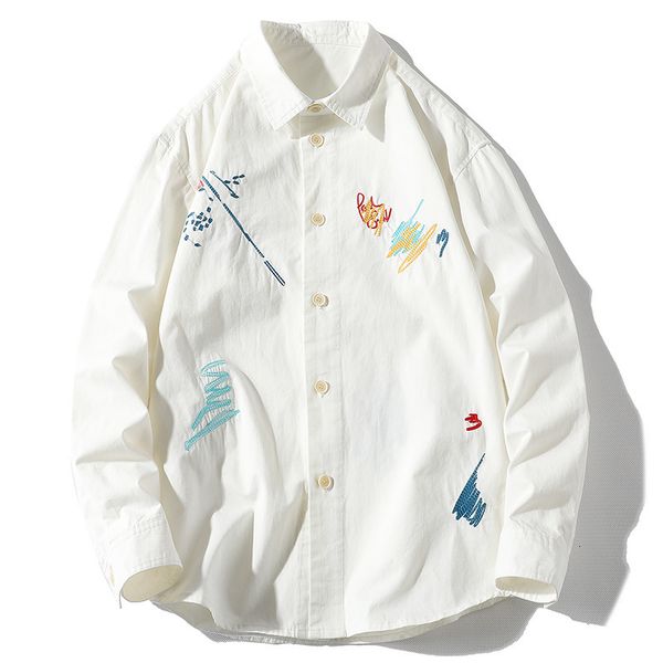 men's urban wear - 2021 spring new fashion korean version cardigan lapel long sleeve shirt, White;black
men's urban wear - 2021 spring new fashion korean version cardigan lapel long sleeve shirt, White;black