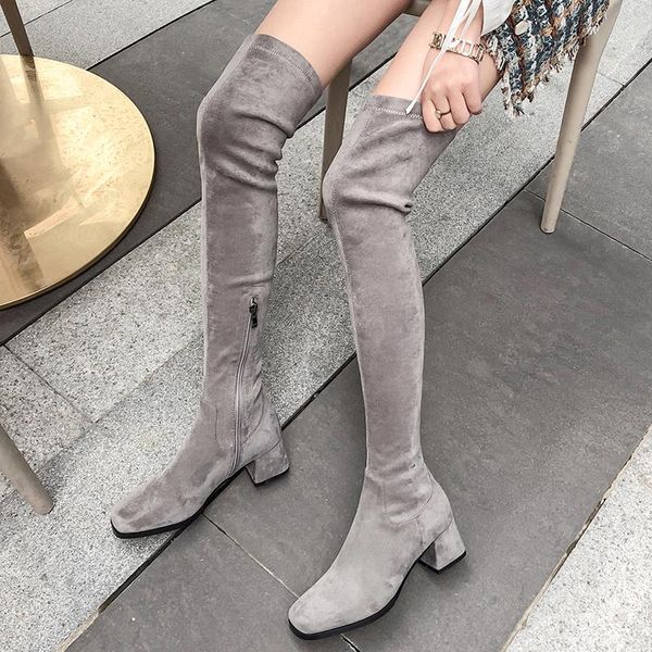 boots 2021 winter high-end customized european and american style sheep suede upper high-heeled women's, Black
boots 2021 winter high-end customized european and american style sheep suede upper high-heeled women's, Black