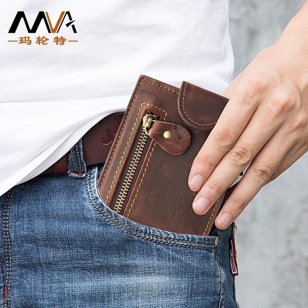 men's leather wallet first layer cowhide short retro coin purse multi-card card holder for men wallets, Red;black
men's leather wallet first layer cowhide short retro coin purse multi-card card holder for men wallets, Red;black