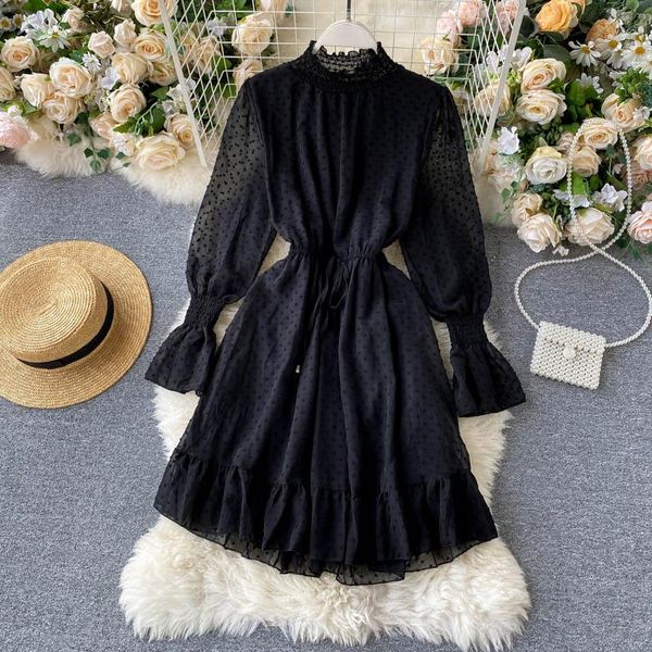casual dresses women's dress black polka dots chiffon ruched slim waist long sleeves wholesale spring autumn 2021 fashion lady clothing, Black;gray
casual dresses women's dress black polka dots chiffon ruched slim waist long sleeves wholesale spring autumn 2021 fashion lady clothing, Black;gray