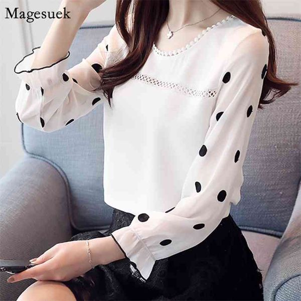 fashion sweet women blouse autumn long sleeve chiffon white shirt polka dot casual elegant s shirts blusas d383 210512
fashion sweet women blouse autumn long sleeve chiffon white shirt polka dot casual elegant s shirts blusas d383 210512