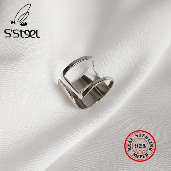 cluster rings s'steel 925 sterling silver for women geometry ring anillos plata para mujer pierscionki srebrne gift girlfriend jewelry, Golden;silver 
cluster rings s'steel 925 sterling silver for women geometry ring anillos plata para mujer pierscionki srebrne gift girlfriend jewelry, Golden;silver